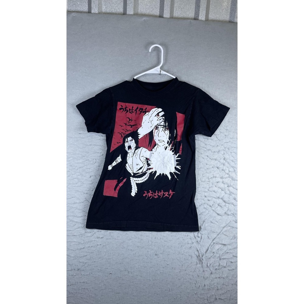 Ripple Junction Shirt Youth XS Black Naruto Shippuden Itachi Sasuke Graphic Tee